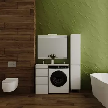 Тумба с раковиной Style Line El Fante Даллас 100 напольная, 3 ящика, Люкс белая, Plus L