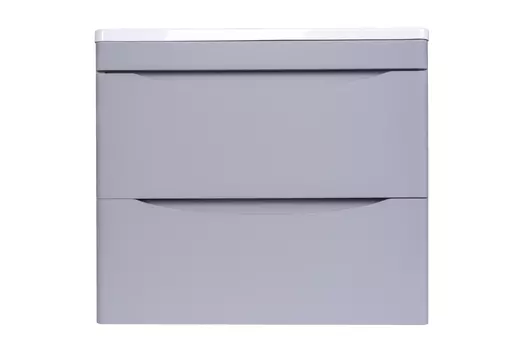 Тумба с раковиной Style Line El Fante Бергамо мини 60 подвесная, Люкс антискрейтч серый, Plus