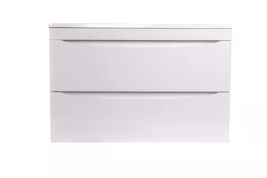 Тумба с раковиной Style Line El Fante Бергамо мини 80 подвесная, Люкс антискрейтч белый матовый, Plus