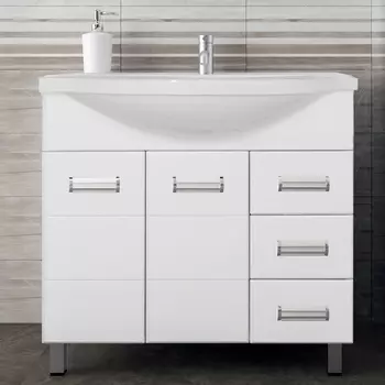 Тумба с раковиной Style Line Ирис 100 белая