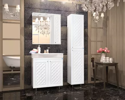 Тумба с раковиной Style Line Канна 75 Люкс, белая