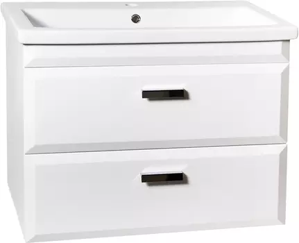 Тумба с раковиной Style Line Лотос 80 Люкс Plus подвесная, белая