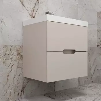 Тумба с раковиной Style Line Матис 60 подвесная, крем