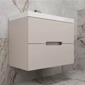 Тумба с раковиной Style Line Матис 80 подвесная, крем