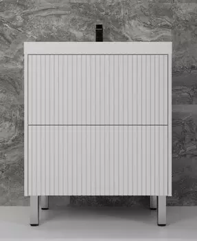 Тумба с раковиной Style Line Стокгольм 70 напольная, белый рифленый софт