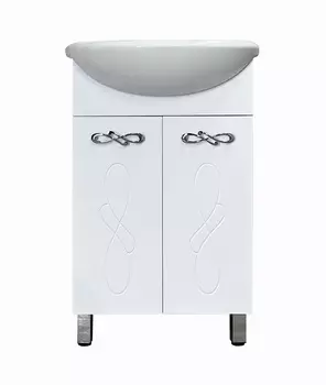Тумба с раковиной Style Line Венеция 55 напольная, белый (раковина Уют 55)