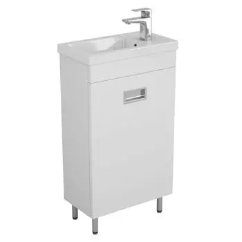 Тумба с раковиной Uncoria Алегра 45 напольная, белый глянец