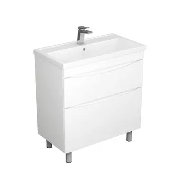 Тумба с раковиной Uncoria Марано 80 напольная, белый глянец