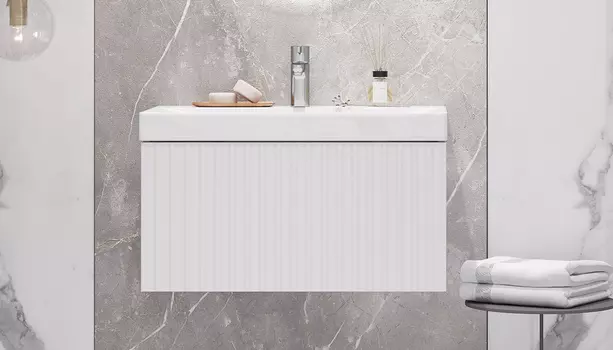 Тумба с раковиной Velvex Compo 70.1Y белая