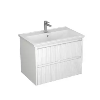 Тумба с раковиной Veneciana Alterno 70 подвесная, 2 ящика, белый матовый