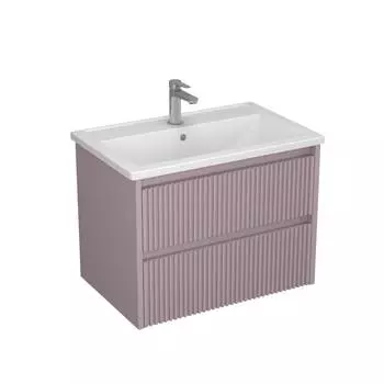 Тумба с раковиной Veneciana Alterno 70 подвесная, 2 ящика, пудровый матовый