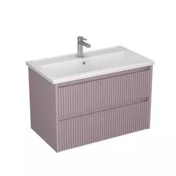 Тумба с раковиной Veneciana Alterno 80 подвесная, 2 ящика, пудровый матовый