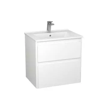 Тумба с раковиной Veneciana Aventino 60 подвесная, 2 ящика, белая