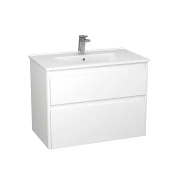 Тумба с раковиной Veneciana Aventino 80 подвесная, 2 ящика, белая