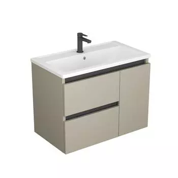 Тумба с раковиной Veneciana Parino 80 подвесная, бежевый матовый (раковина Mario 80)