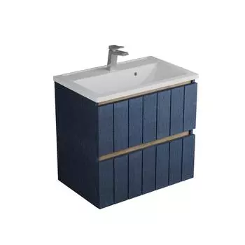 Тумба с раковиной Veneciana Tellaro 70 подвесная, шато индиго