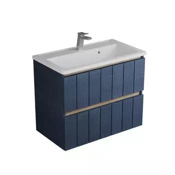 Тумба с раковиной Veneciana Tellaro 80 подвесная, шато индиго