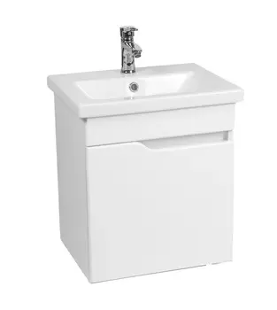 Тумба с раковиной Viant Куба 50 подвесная, белая