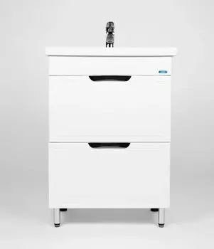 Тумба с раковиной Viant Лима 60 напольная, белая