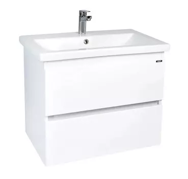 Тумба с раковиной Viant Мальта 70 подвесная, 2 ящика, белая