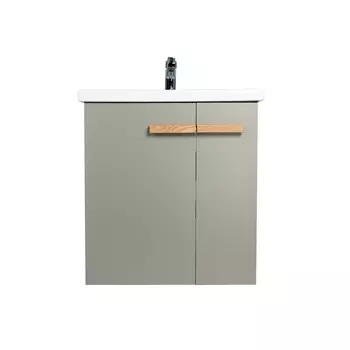 Тумба с раковиной Viant Мюнхен 60 подвесная, 2 дверцы, хаки
