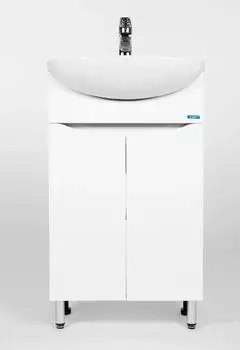 Тумба с раковиной Viant Рим напольная, с полками, белая