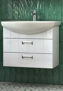 Тумба с раковиной Vigo Diana 70 подвесная, с 2 ящиками