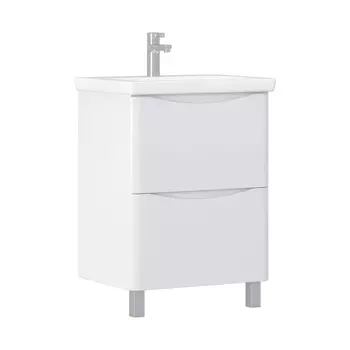 Тумба с раковиной Vigo Glem 60 напольная, 2 ящика (раковина Como)