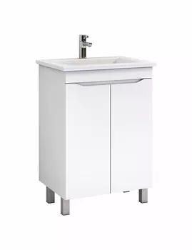 Тумба с раковиной Vigo Grani 60 напольная, 2 двери, белая