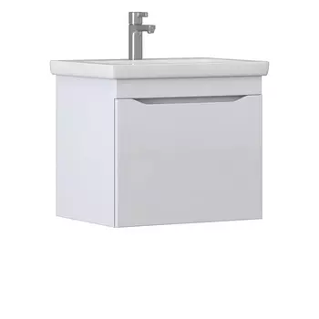 Тумба с раковиной Vigo Grani 60 подвесная, 1 ящик, белый (раковина Como 60)