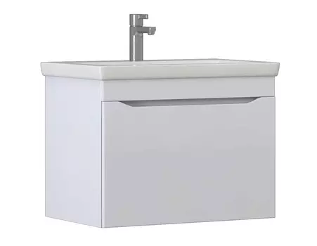 Тумба с раковиной Vigo Grani 70 подвесная, 1 ящик, белый (раковина Como 70)