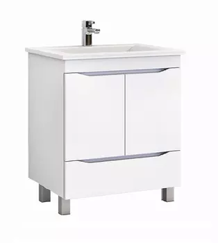 Тумба с раковиной Vigo Grani 75 напольная, 1 ящик, 2 дверки, белая