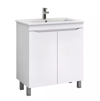 Тумба с раковиной Vigo Grani 75 напольная, 2 двери, белая