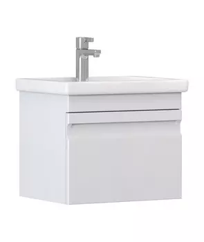 Тумба с раковиной Vigo Holly 50 подвесная, 1 ящик, белый (раковина Como 50)