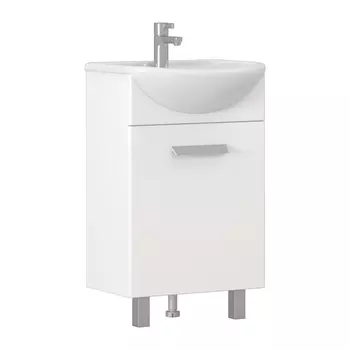 Тумба с раковиной Vigo Hoska 50 напольная, белая