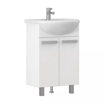 Тумба с раковиной Vigo Hoska 55 напольная, белая