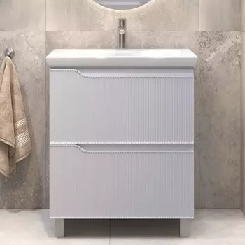 Тумба с раковиной Vigo Neo 70 напольная, 2 ящика (раковина Como)