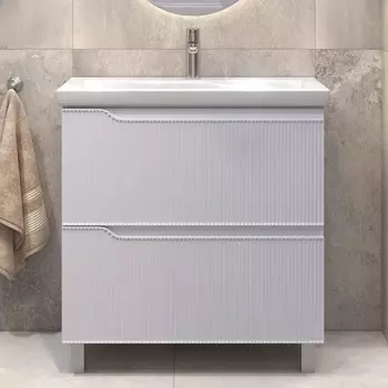 Тумба с раковиной Vigo Neo 80 напольная, 2 ящика (раковина Como)