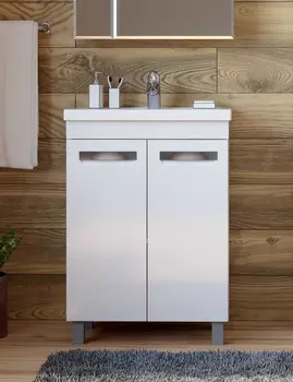 Тумба с раковиной Vigo Plaza 60 с 2 дверками