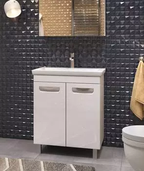 Тумба с раковиной Vigo Plaza 70 напольная, с 2 дверками (раковина Como 70)