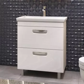 Тумба с раковиной Vigo Plaza 70 напольная, 2 ящика (раковина Como 70)