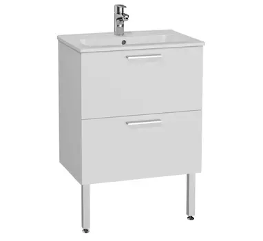 Тумба с раковиной VitrA Mia 60 подвесная, белый глянцевый