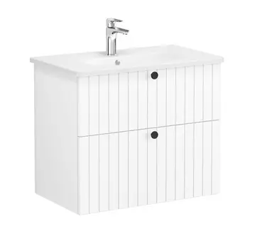 Тумба с раковиной VitrA Root Groove 80 подвесная, белый матовый