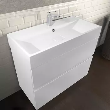 Тумба с раковиной Vod-Ok Аббат 90, белая