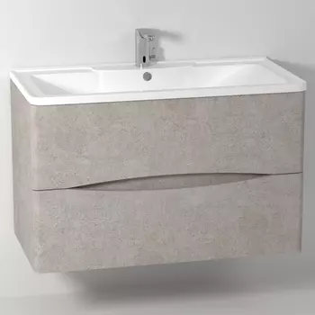 Тумба с раковиной Vod-Ok Adel 90 подвесная белый камень