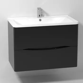Тумба с раковиной Vod-Ok Adel 90 подвесная черная