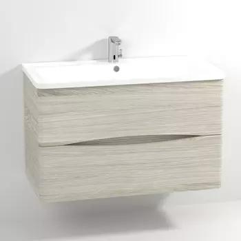 Тумба с раковиной Vod-Ok Adel 90 подвесная ореховый дубослив светлый