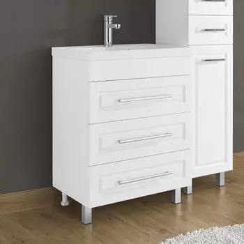 Тумба с раковиной Vod-Ok Арабеска 70 белая