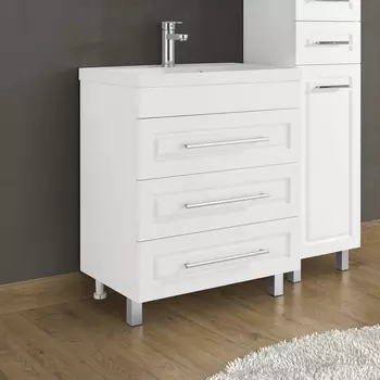 Тумба с раковиной Vod-Ok Арабеска 80 белая