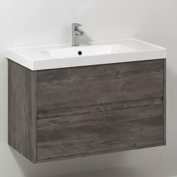 Тумба с раковиной Vod-Ok Грейс 90 подвесная сосна Пасадена